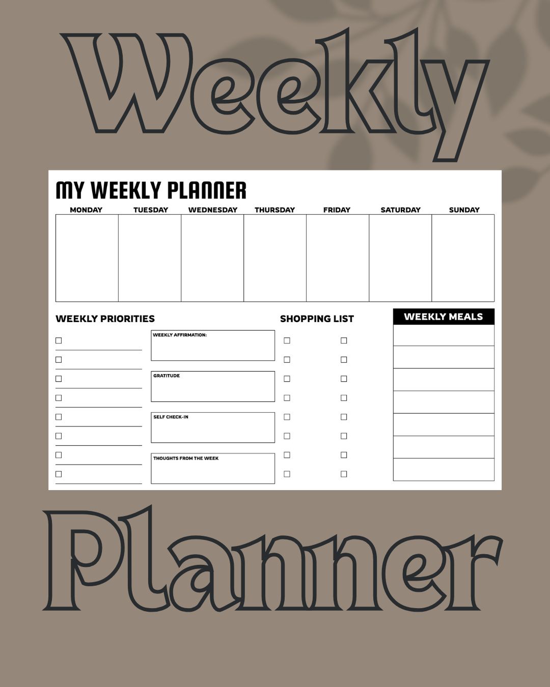 A4 Complete Weekly Planner Notepad