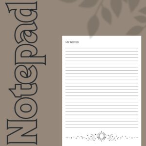 A5 Celestial “My Notes” Notepad