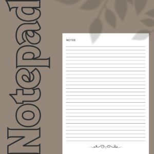 A5 Minimalist “Notes” Notepad