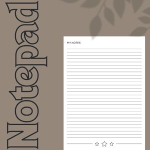 A5 “My Notes” Star Notepad