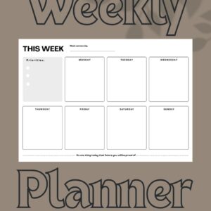 A4 Simple Weekly Planner Notepad