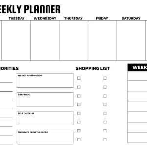 A4 Complete Weekly Planner Notepad